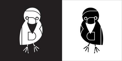 Illustration vector graphics of crow icon