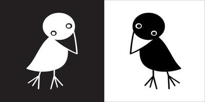 Illustration vector graphics of crow icon