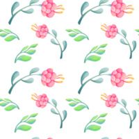 magical plants highlighted on transparent background. fantastic neon flowers seamless pattern. Bright unusual Fantastic alien magic plants. watercolor botanical print for textile, packaging paper png