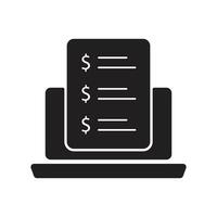 Accounting set of web icons in line style. Accounting and audit icons for web and mobile app. Containing finance report and invoice, tax return, accounting, auditing, inspection.black fill icon, ... vector