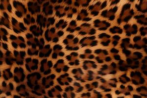 AI generated Leopard fur texture background photo