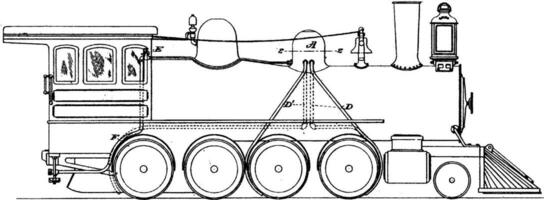 Track Sanding Apparatus, vintage illustration. vector