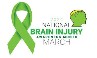 National Brain Injury Awareness Month. background, banner, card, poster, template. Vector illustration.