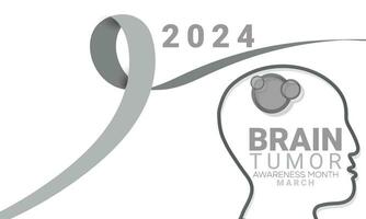 Brain Tumor Awareness Month.  background, banner, card, poster, template. Vector illustration.