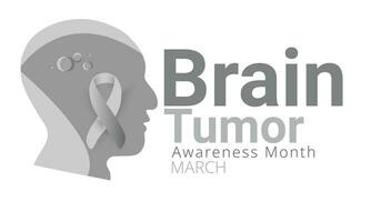 Brain Tumor Awareness Month.  background, banner, card, poster, template. Vector illustration.