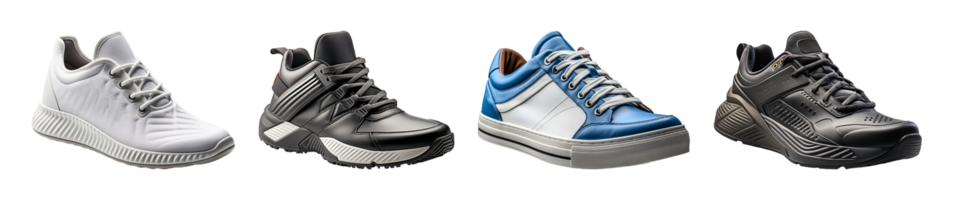 AI generated shoe mockup portrait with transparent background, generative ai png