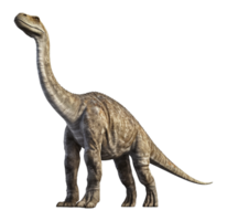 ai gerado retrato do antigo animal, brontossauro dinossauro em transparente fundo, generativo ai png
