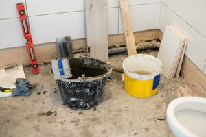 Bathroom Demolition and Renovation, extension, restoration and reconstruction. photo