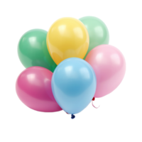 bunt Luftballons auf transparent Hintergrund png