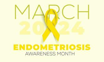 endometriosis conciencia mes. fondo, bandera, tarjeta, póster, modelo. vector ilustración.