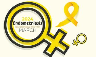 Endometriosis awareness month. background, banner, card, poster, template. Vector illustration.