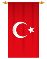 Turkey flag vertical football pennant png