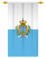 San marino flag vertical football pennant png