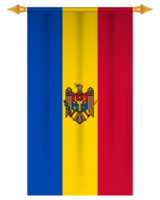 Moldova flag vertical football pennant png