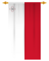 Malta flag vertical football pennant png