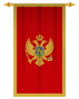 Montenegro Flagge Vertikale Fußball Wimpel png
