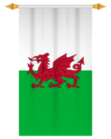 wales flagga vertikal fotboll vimpel png