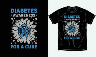 diabetes conciencia camiseta diseño, tipografía t camisa, lucha, imprimible vector archivo.