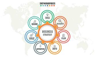Business process. Timeline infographics with 7 steps, options. Vector presentation. infographics  vector.