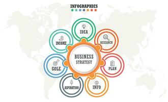 Business process. Timeline infographics with 7 steps, options. Vector presentation. infographics  vector.