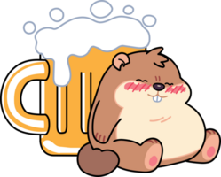 Groundhog set activity drunked Beer png