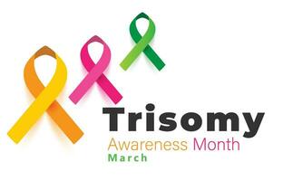 National Trisomy awareness Month. background, banner, card, poster, template. Vector illustration.