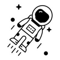 Space Exploration Linear Icon vector