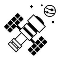 Space and Planets Linear Icon vector