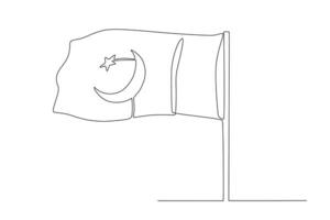 Illustration of a Pakistani flag vector