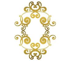 Damask vintage baroque scroll swirl. Victorian monogram heraldic shield swirl. vector