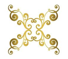 Damask vintage baroque scroll swirl. Victorian monogram heraldic shield swirl. vector