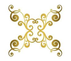 Damask vintage baroque scroll swirl. Victorian monogram heraldic shield swirl. vector