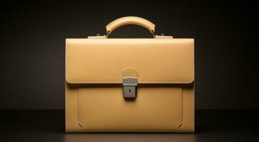 AI generated the claude legrand small briefcase on a dark background, photo