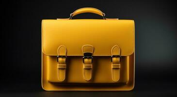 AI generated the claude legrand small briefcase on a dark background, photo