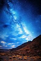 AI generated Milky Way in all its glory, with a stunning array of stars and nebulas visible against a dark sky photo