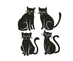 AI generated Cat silhouette vector design Ai generated