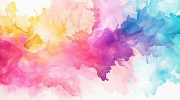 AI generated his abstract background features a playful splash of watercolor photo