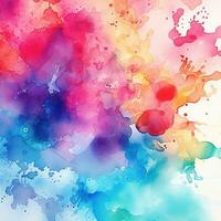 AI generated his abstract background features a playful splash of watercolor photo