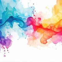 AI generated his abstract background features a playful splash of watercolor photo