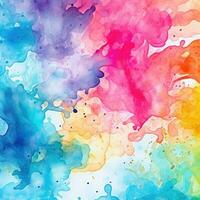 AI generated his abstract background features a playful splash of watercolor photo