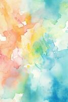 AI generated his abstract background features a playful splash of watercolor photo
