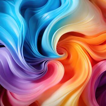 AI generated gradient swirl of bright colors, creating a playful and fun abstract background photo