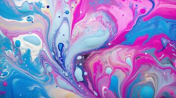 AI generated This photo captures the beauty of swirling, colorful liquids that resemble a marble pattern.