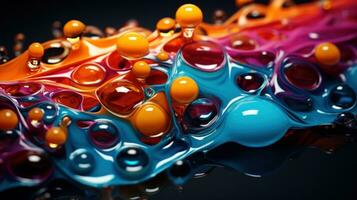 AI generated Inspired by the beauty of ink drops, stunning array of colors and shapes photo