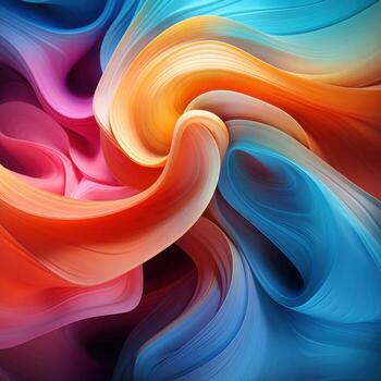 AI generated gradient swirl of bright colors, creating a playful and fun abstract background photo