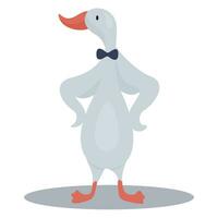 funny goose vector illustration