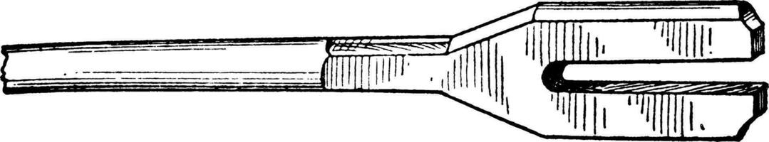 carril tenedor, Clásico ilustración. vector