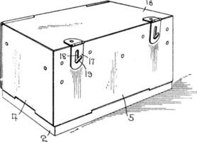 plegable Envío caja, Clásico ilustración. vector