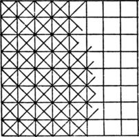 cuadrícula diagonal líneas repitiendo patrones conectar el puntos con diagonal líneas Clásico grabado. vector