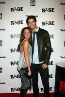 LOS ANGELES  SEPT 30  Molly Burnett Casey Deidrick arriving at  the RAGE Game Launch at the Chinatowns Historical Central Plaza on September 30 2011 in Los Angeles CA photo